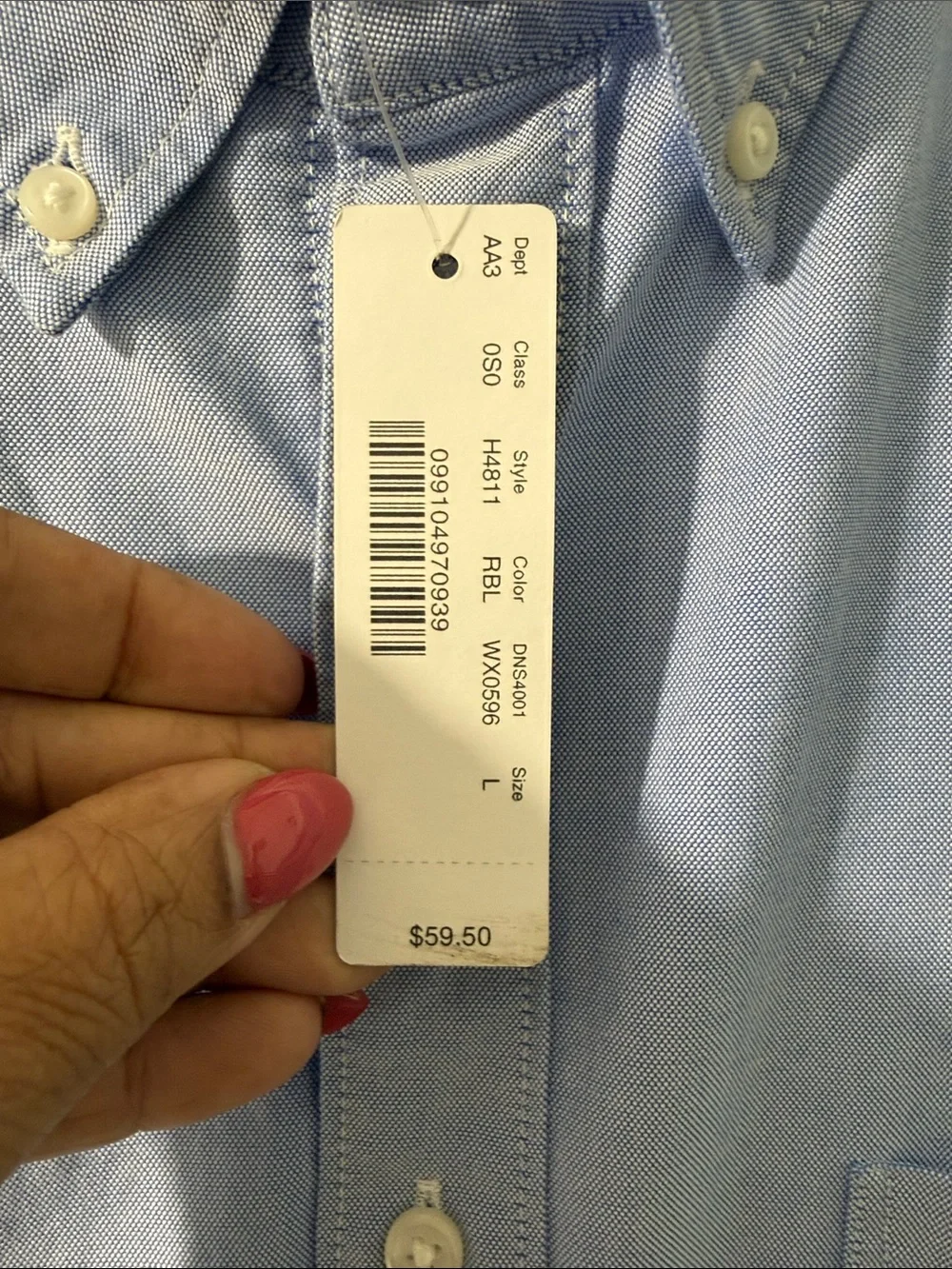 J.Crew Stretch short-sleeve American Pima cotton oxford shirt Size Large